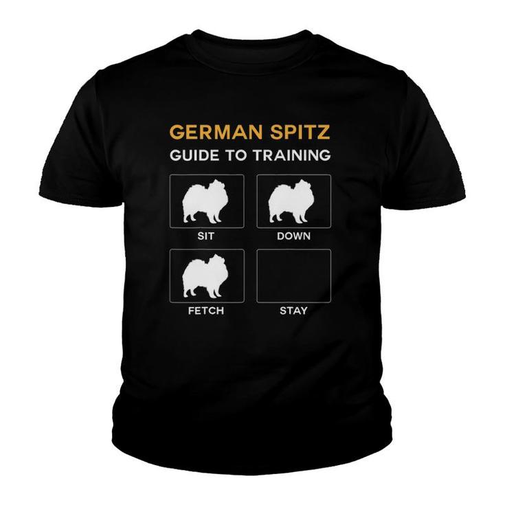 German Spitz Guide To Training Dog Obedience Dog Commands Youth T-shirt