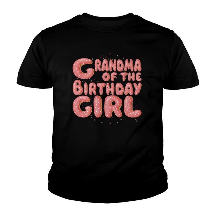 Grandma Of The Birthday Girl Donut Family Matching Party Youth T-shirt