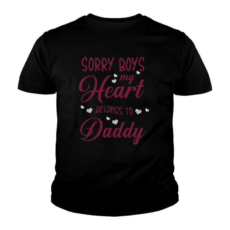 Graphic 365 Sorry Boys My Heart Belongs To Daddy Funny Love Youth T-shirt