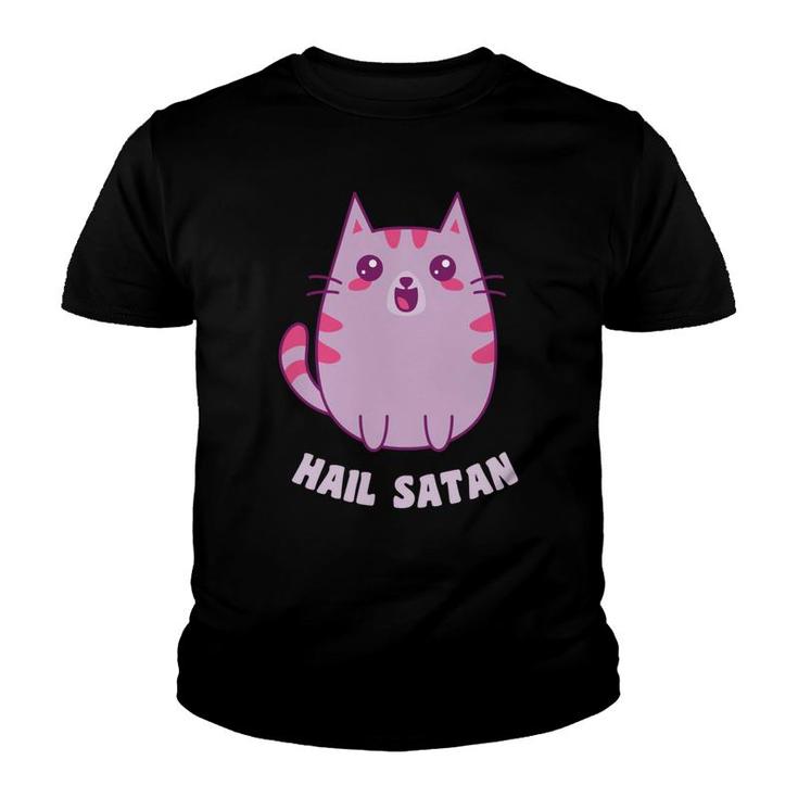 Hail Satanic Kawaii Cat Youth T-shirt
