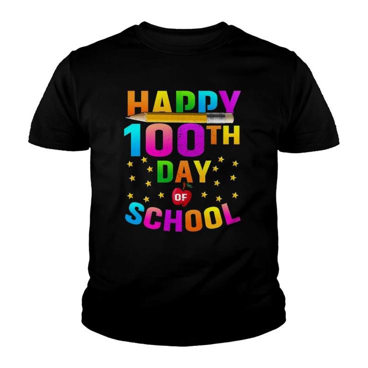 Happy 100 Days Of School Teacher Student 100Th Day Youth T-shirt