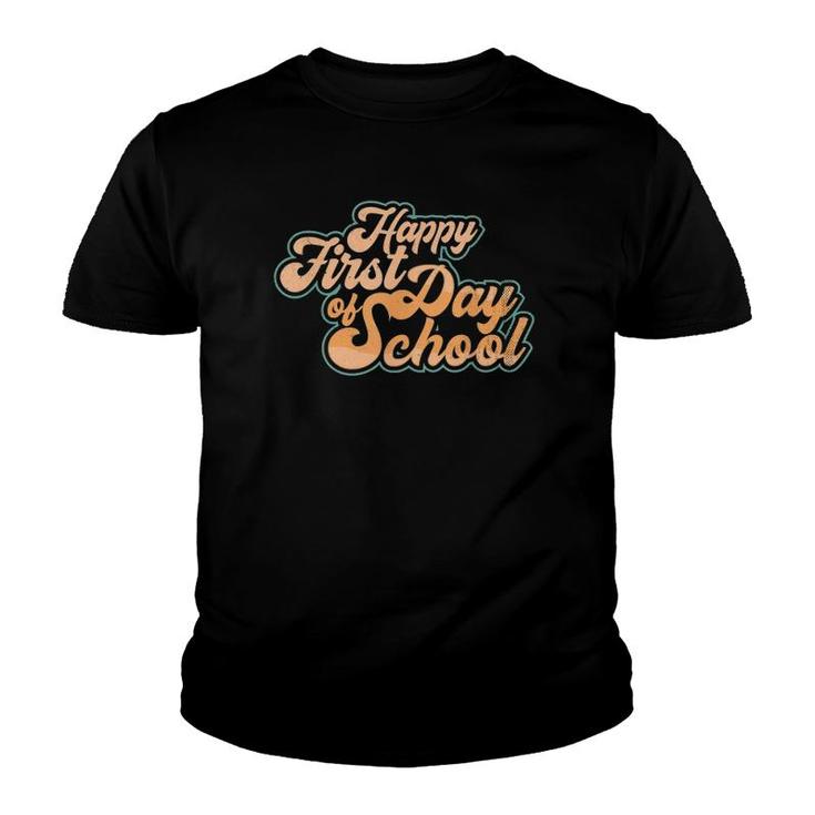 Happy First Day Of School Teacher Students Group Matching Youth T-shirt