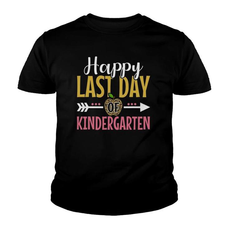 Happy Last Day Of Kindergarten Leopard Teacher Or Student Youth T-shirt