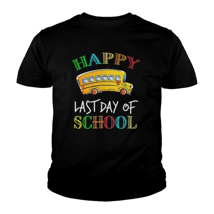Happy Last Day Of School Bus Driver Student Teacher Summer Youth T-shirt