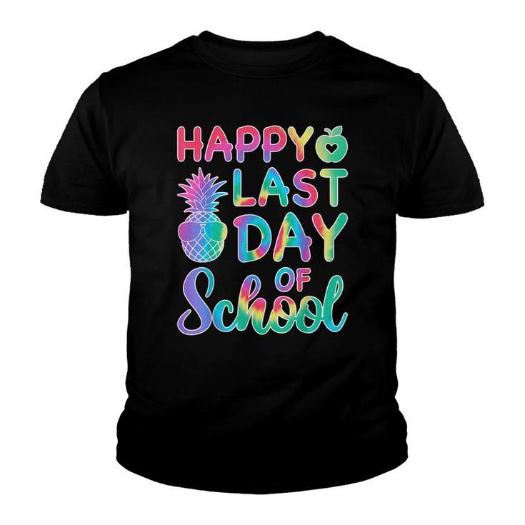 Happy Last Day Of School Tie Dye Cool Teacher Hello Summer  Youth T-shirt