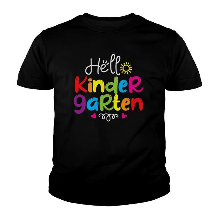 Hello Kindergarten  Back To School Teacher Student Gift Youth T-shirt