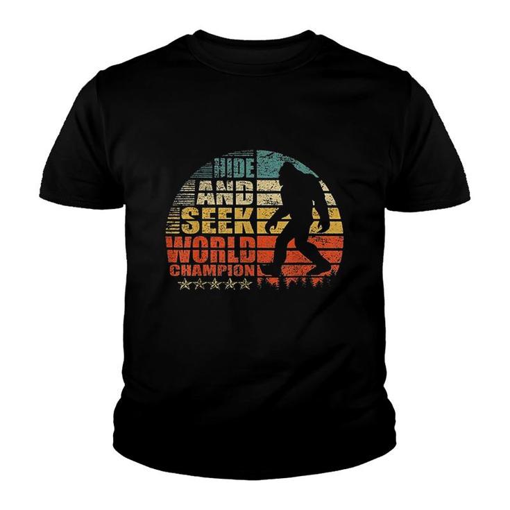 Hide And Seek World Champion Bigfoot Is Real Funny Youth T-shirt