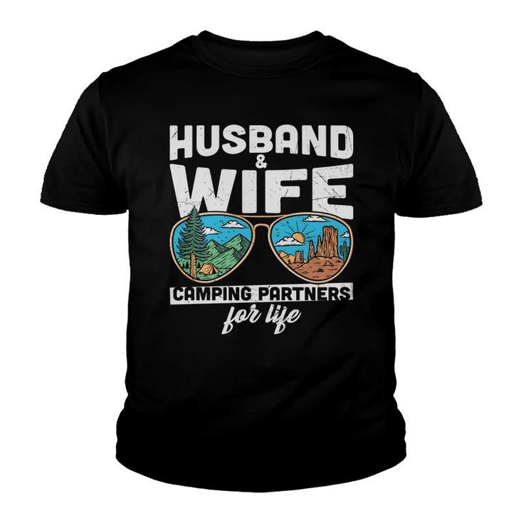 Husband Wife Camping Partners For Life Design New Youth T-shirt
