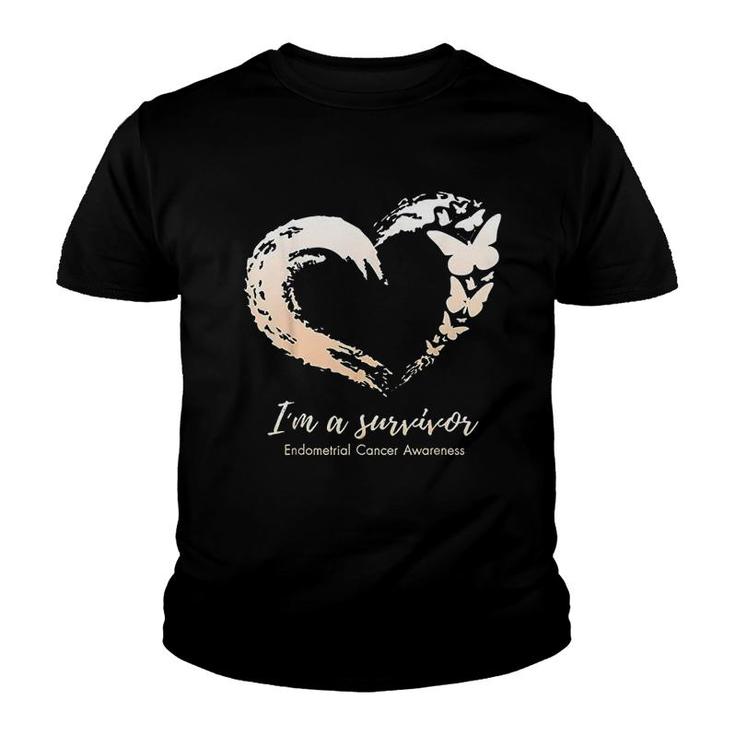 I Am Survivor Endometrial Cancer Awareness Youth T-shirt