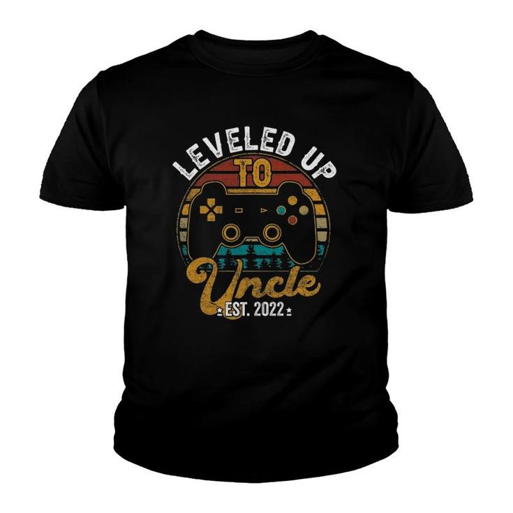 I Leveled Up To Uncle 2022 New Uncle Gamer Promoted To Uncle Youth T-shirt