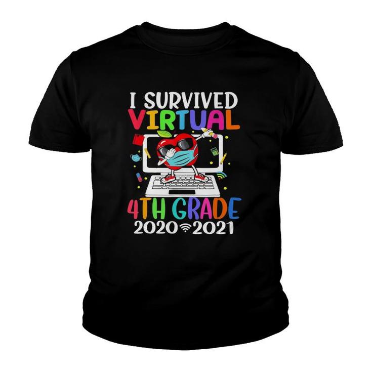 I Survived Virtual Teaching End Of Year Teaching 4Th Grade Youth T-shirt