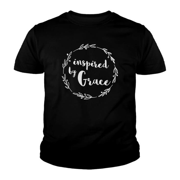 Inspired By Grace God Bible Spiritual Scripture Faith Youth T-shirt