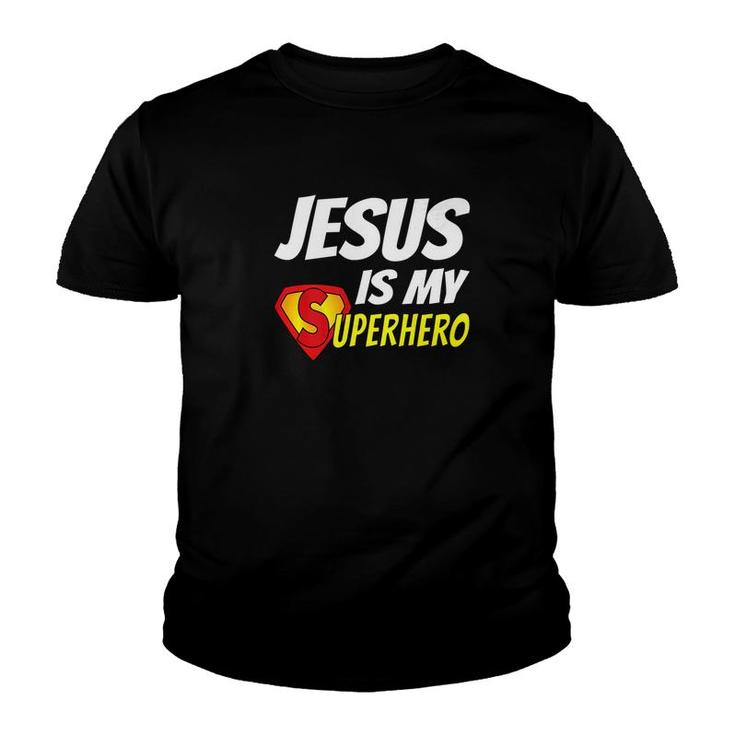 Jesus Is My Superhero Christianity Religion God Youth T-shirt