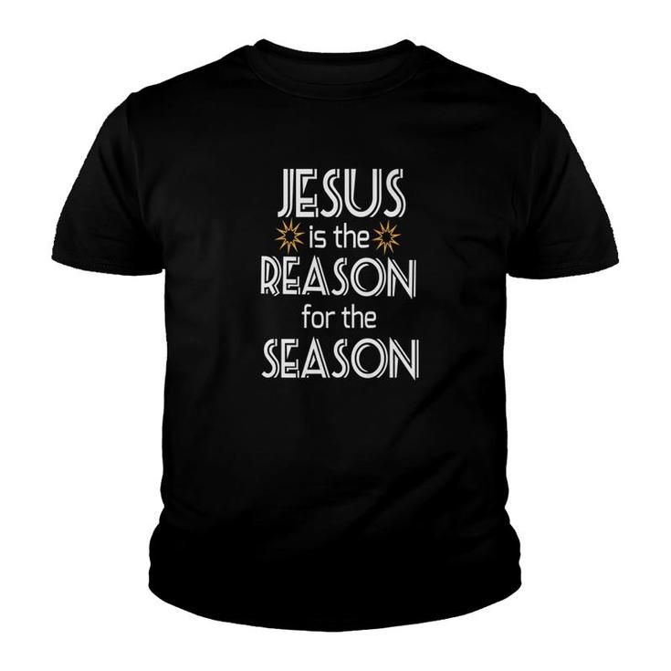 Jesus Is The Reason For The Season Christmas Stocking Youth T-shirt