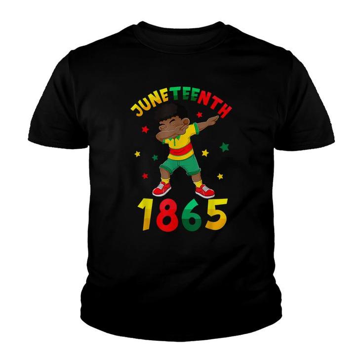 Juneteenth 1865 Dabbing Black King Boys Kids Toddlers   Youth T-shirt