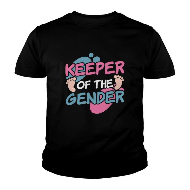 Keeper Of The Gender Baby Gender Reveal Party Youth T-shirt