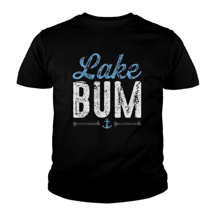 Lake Bum Funny Summer Vacation  Boating Beach Bum Youth T-shirt