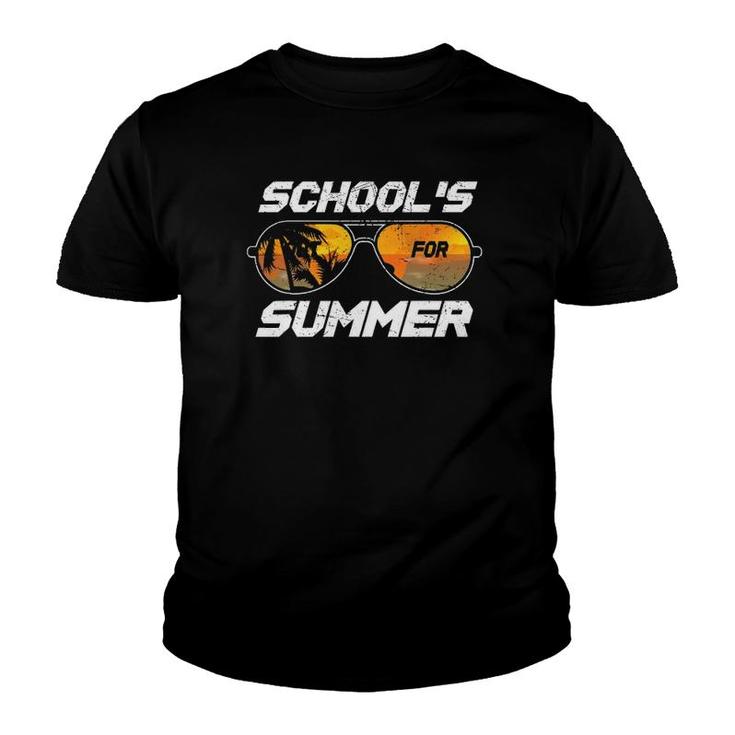 Last Day Of School Tee Retro Beach Schools Out For Summer Youth T-shirt