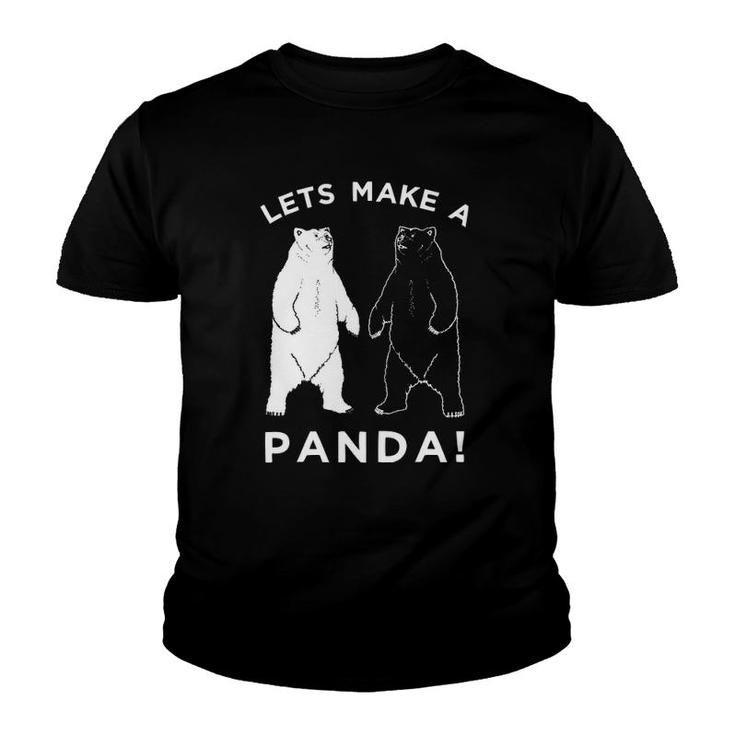 Lets Make A Panda Funny Bear Graphic Tee Youth T-shirt