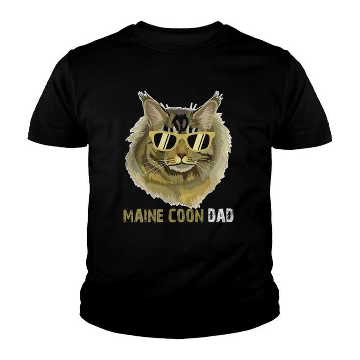 Maine Coon Dad  For Cat Lovers Fathers Day Youth T-shirt