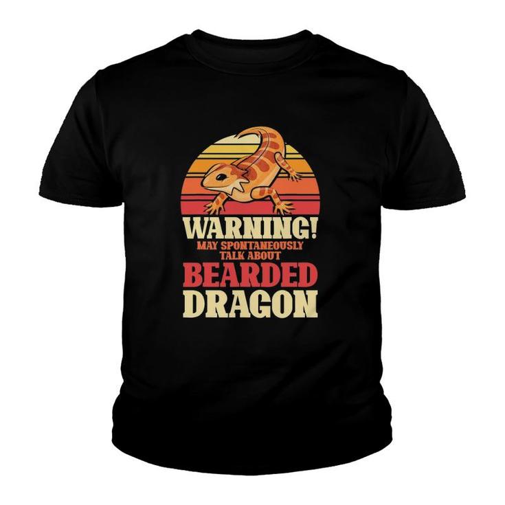 May Spontaneously Talk About Bearded Dragon Vintage Reptile Youth T-shirt