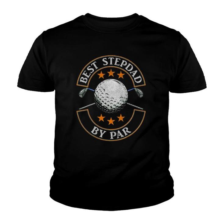 Mens Best Stepdad By Par Golf Lover Sports Fathers Day Gifts Youth T-shirt