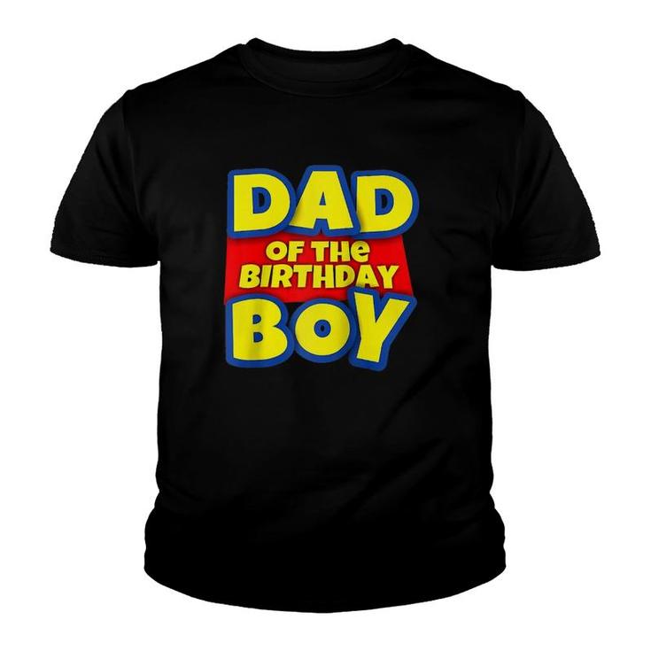 Mens Dad Of The Birthday Boy Gift Raglan Baseball Tee Youth T-shirt