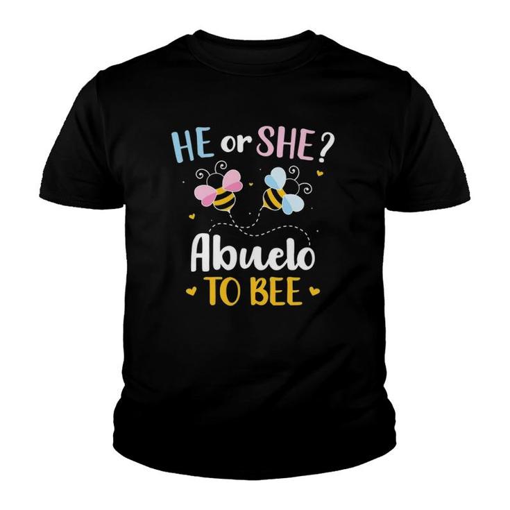 Mens Gender Reveal He Or She Abuelo Matching Family Baby Party Youth T-shirt