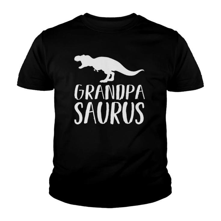 Mens Grandpasaurus Dinosaur Fathers Day Dad Gift Youth T-shirt