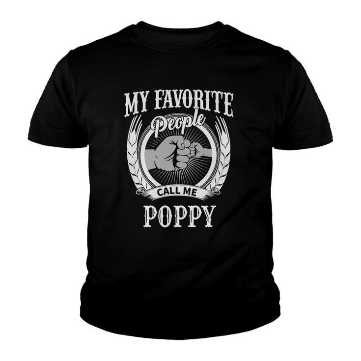 Mens My Favorite People Call Me Poppy Grandpa Youth T-shirt