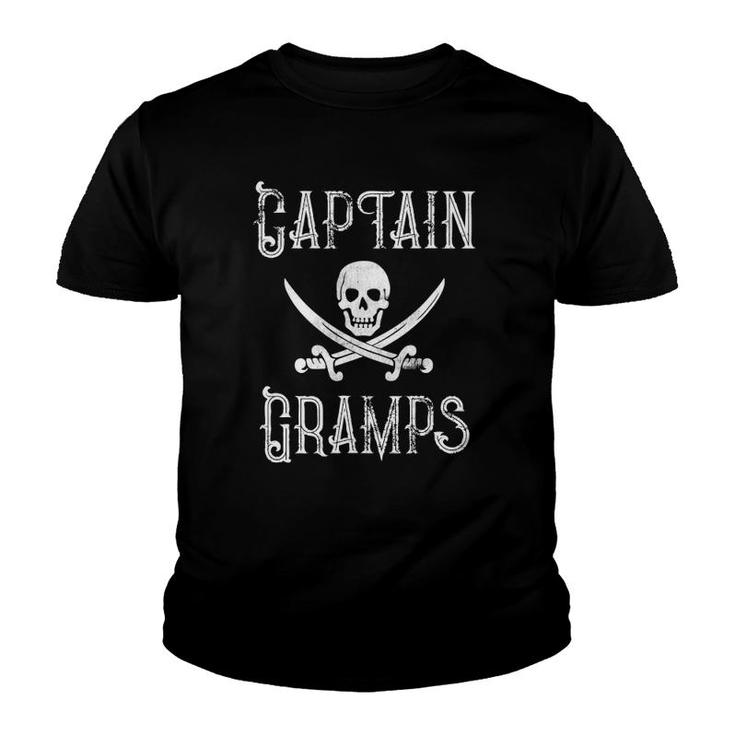 Mens Personalized Boating Pirate Gift Captain Gramps Youth T-shirt