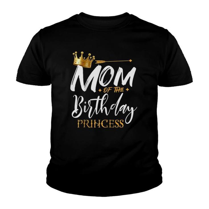 Mom Of The Birthday Princess Funny Mama Mommy Grandma Nana Raglan Baseball Youth T-shirt