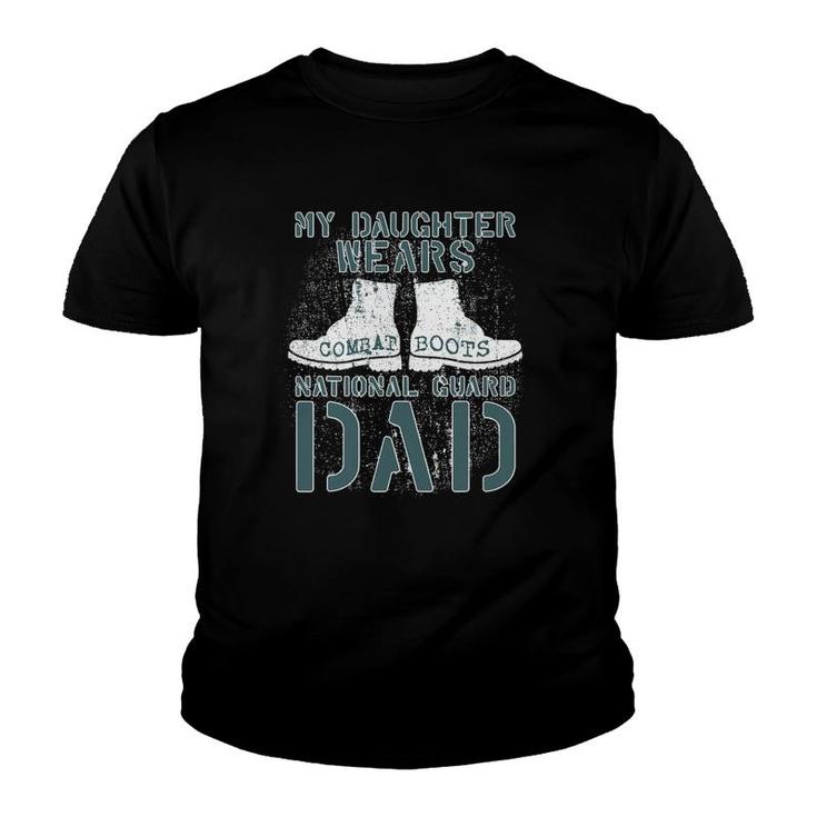 My Daughter Wears Combat Boots National Guard Dad Youth T-shirt