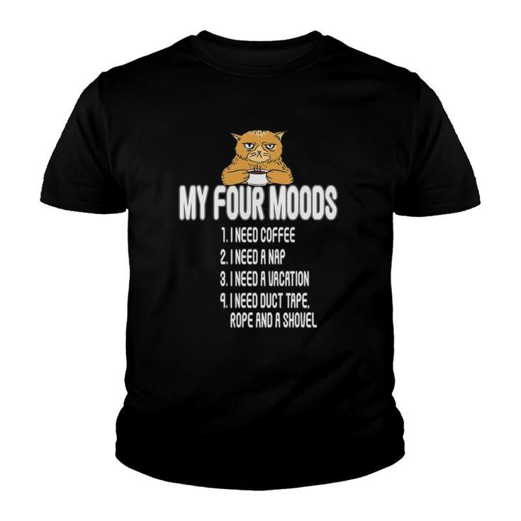 My Four Moods - I Need Coffee - I Need A Nap - My Four Moods Youth T-shirt