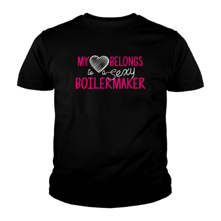 My Heart Belongs To A Sexy Boilermaker Wife Youth T-shirt