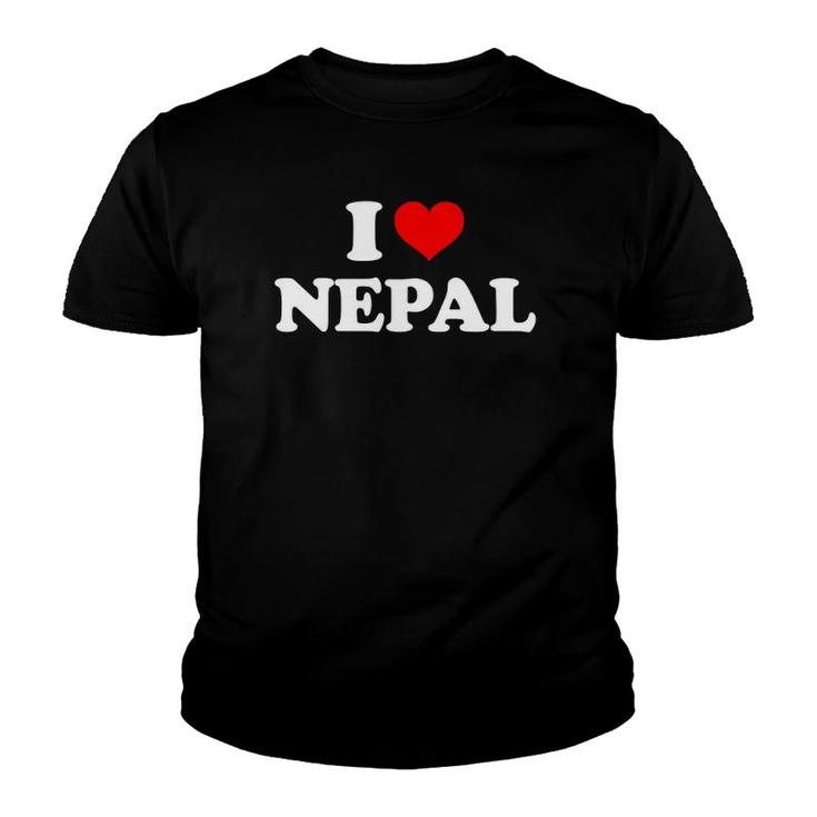Nepal - I Heart Nepal - I Love Nepal Youth T-shirt