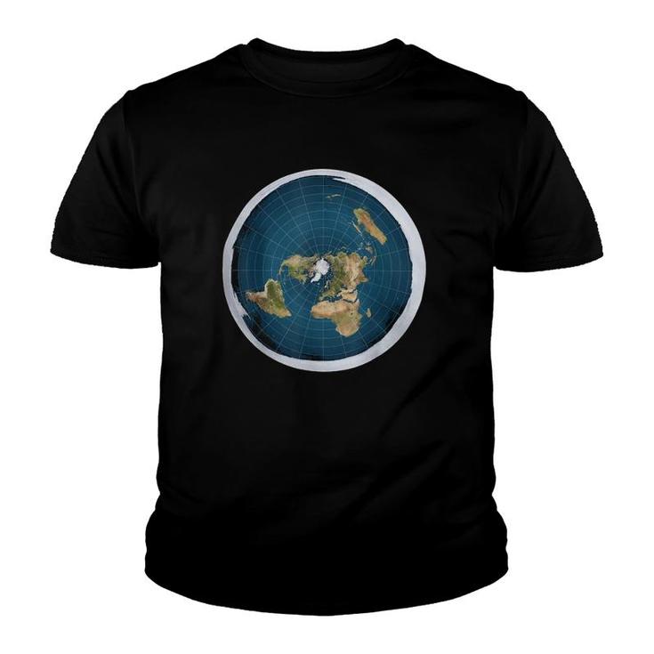 Nice Flat Earth Gift Save The Earth Youth T-shirt