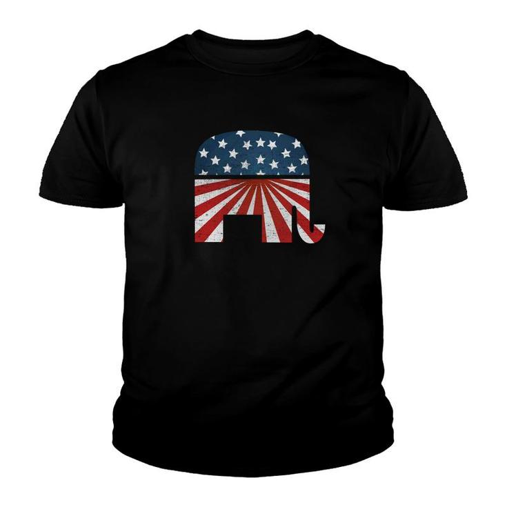 Patriotic Elephan America Usa Republican Party Youth T-shirt