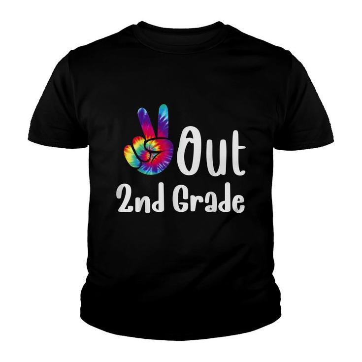 Peace Out 2Nd Grade Tie Dye Kids Graduation Class Of 2022  Youth T-shirt