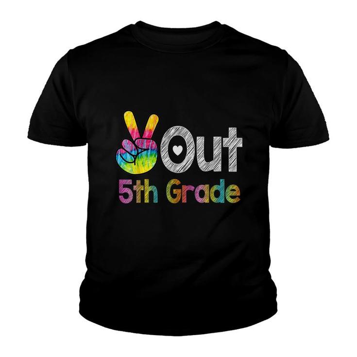 Peace Out 5Th Grade Tie Dye Graduation Class Of 2022 Youth T-shirt
