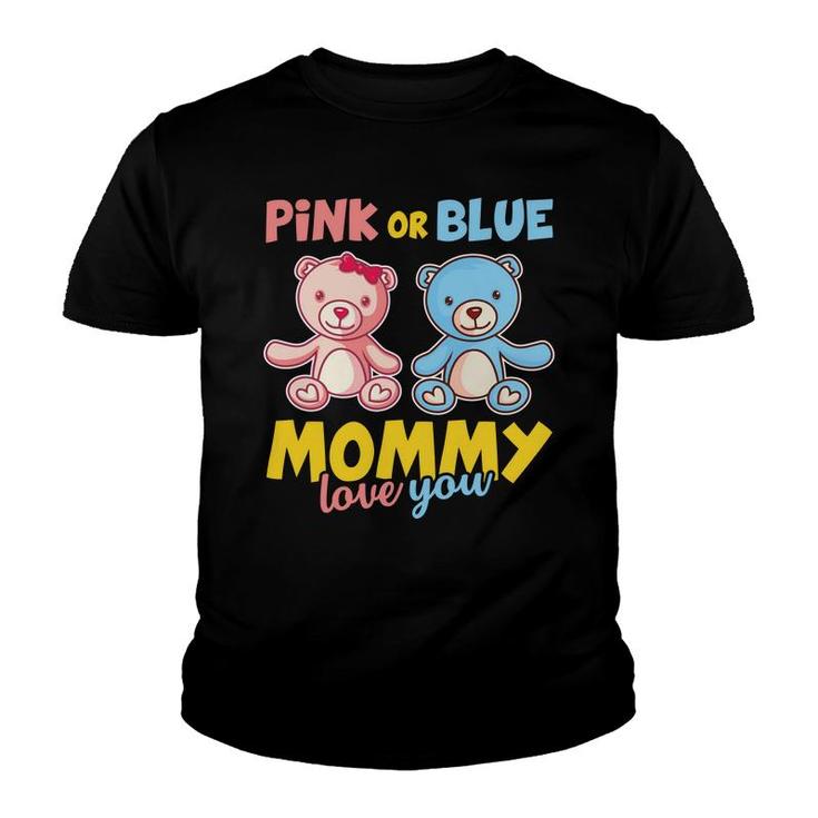Pink Or Blue Baby Shower Gender Reveal Baby Gender Reveal Party Youth T-shirt