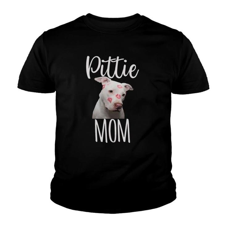 Pitbull Dog Lovers Pittie Mom Mothers Day Gift Pit Bull Kiss Youth T-shirt