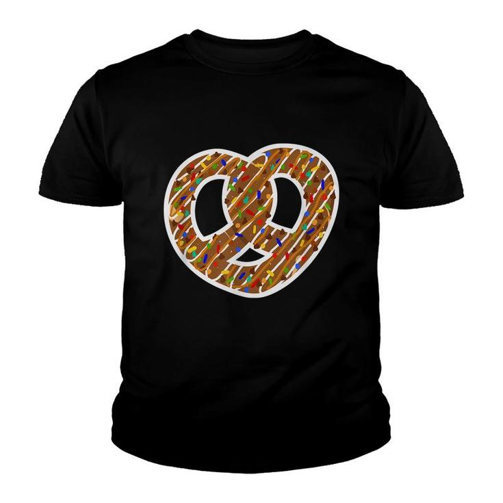 Pretzel With Toppings Funny Pretzel Day Kids Food Art  Youth T-shirt
