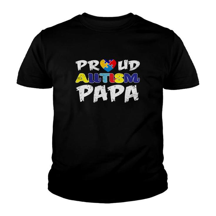 Proud Autism Papa Gifts Autism Awareness Family 2018 Youth T-shirt