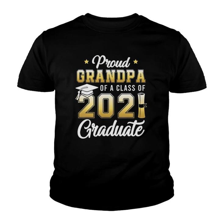 Proud Grandpa Of A Class Of 2021 Graduate School Youth T-shirt