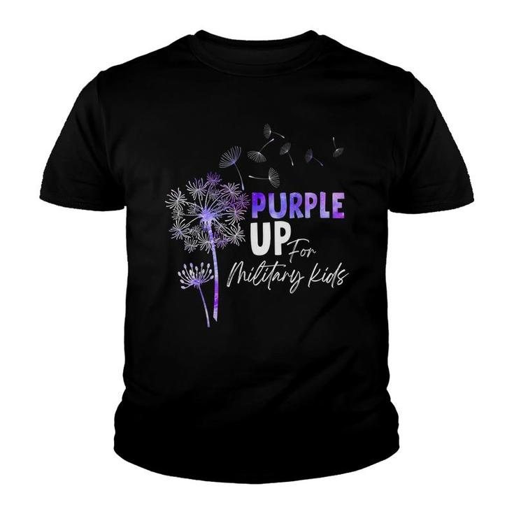Purple Up For Military Kids - Month Of The Military Child  Youth T-shirt