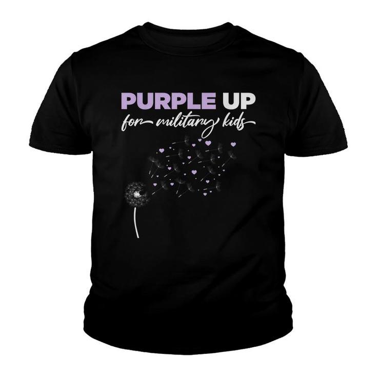 Purple Up For Military Kids-Month Of The Military Child  Youth T-shirt