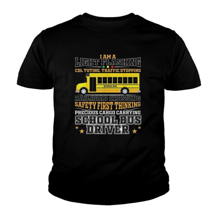 Railroad Crossing School Bus Driver Design For A Bus Driver Youth T-shirt