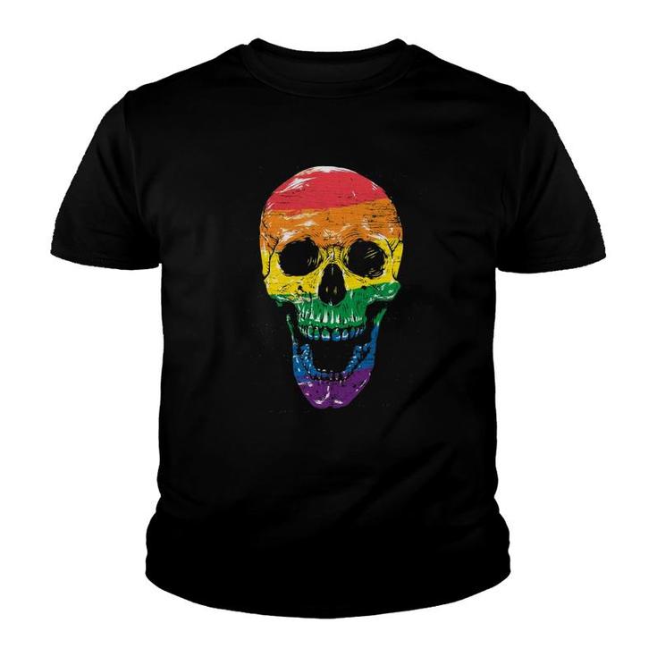 Gay Pride Rainbow Flag Skull T Shirt Gay Pride Rainbow Flag Skull T Shirt