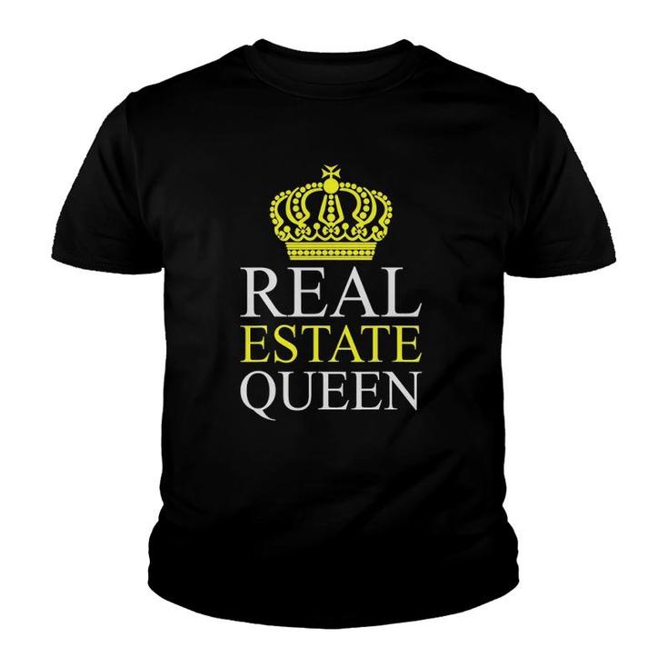 Real Estate Queen Realtor Female Youth T-shirt